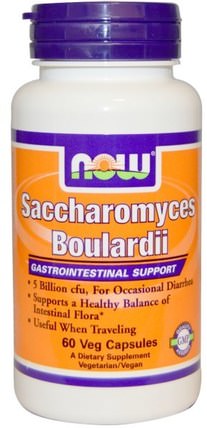 Saccharomyces Boulardii, Gastrointestinal Support, 60 Veg Capsules by Now Foods, 補充劑，益生菌，穩定的益生菌 HK 香港