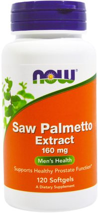 Saw Palmetto Extract, 160 mg, 120 Softgels by Now Foods, 健康，前列腺支持，男人 HK 香港