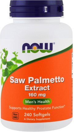 Saw Palmetto Extract, 160 mg, 240 Softgels by Now Foods, 健康，男人 HK 香港