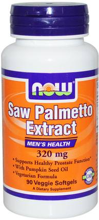 Saw Palmetto Extract, 320 mg, 90 Veggie Softgels by Now Foods, 健康，男人 HK 香港