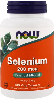 Selenium, 200 mcg, 180 Veggie Caps by Now Foods, 補充劑，抗氧化劑，硒 HK 香港
