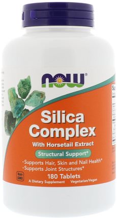 Silica Complex, 180 Tablets by Now Foods, 補充劑，礦物質，二氧化矽（矽） HK 香港