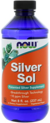 Silver Sol, 8 fl oz (237 ml) by Now Foods, 補品，礦物質，液體礦物質，銀水溶膠 HK 香港