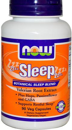 Sleep, Botanical Sleep Blend, 90 Veg Capsules by Now Foods, 補充劑，睡眠，多種草藥 HK 香港