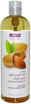 Solutions, Sweet Almond Oil, 16 fl oz (473 ml) by Now Foods, 健康，皮膚，杏仁油外用 HK 香港