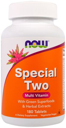 Special Two, Multi Vitamin, 180 Tablets by Now Foods, 維生素，多種維生素 HK 香港