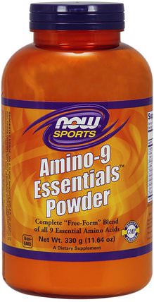 Sports, Amino-9 Essentials Powder, 11.64 oz (330 g) by Now Foods, 補充劑，氨基酸 HK 香港