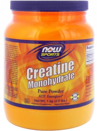 Sports, Creatine Monohydrate, Pure Powder, 2.2 lbs (1 kg) by Now Foods, 運動，肌酸粉 HK 香港