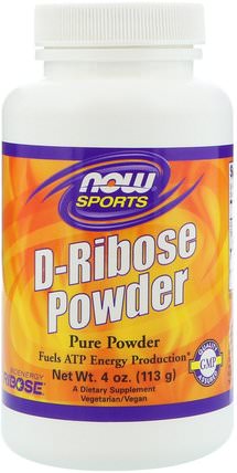 Sports, D-Ribose Powder, 4 oz (113 g) by Now Foods, 運動，核糖 HK 香港