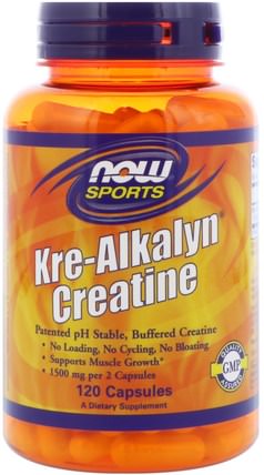 Sports, Kre-Alkalyn Creatine, 120 Capsules by Now Foods, 運動，肌酸膠囊 HK 香港