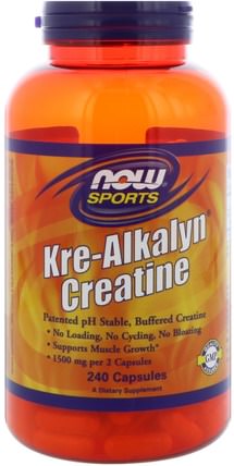 Sports, Kre-Alkalyn Creatine, 240 Capsules by Now Foods, 運動，肌酸膠囊 HK 香港