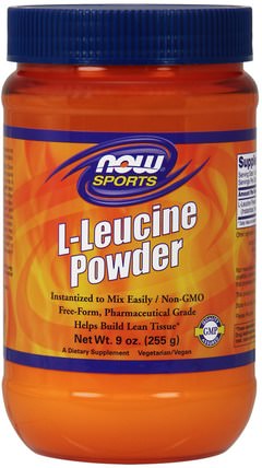 Sports, L-Leucine Powder, 9 oz (255 g) by Now Foods, 補充劑，氨基酸，亮氨酸 HK 香港