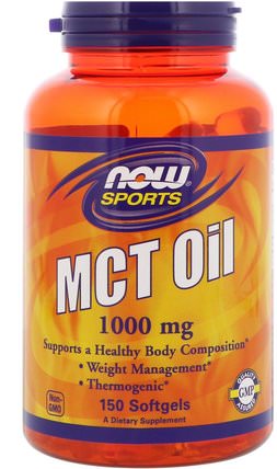 Sports, MCT Oil, 1.000 mg, 150 Softgels by Now Foods, 健康，能量，mct油，飲食 HK 香港