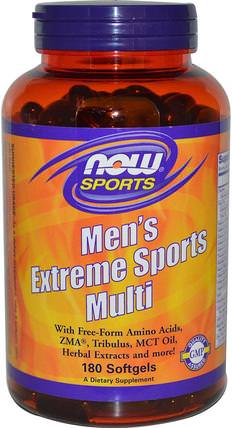 Sports, Mens Extreme Sports Multi, 180 Softgels by Now Foods, 維生素，男性多種維生素 HK 香港