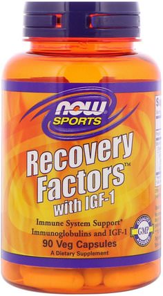 Sports, Recovery Factors with IGF-1, 90 Veg Capsules by Now Foods, 健康，感冒流感和病毒，免疫系統，補充劑，igf（胰島素樣生長因子） HK 香港