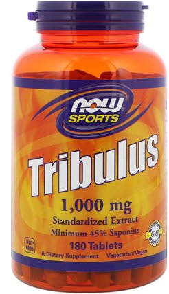 Sports, Tribulus, 1.000 mg, 180 Tablets by Now Foods, 運動，tri藜 HK 香港