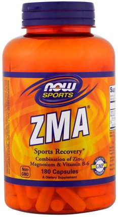 Sports, ZMA, Sports Recovery, 180 Capsules by Now Foods, 體育，zma HK 香港
