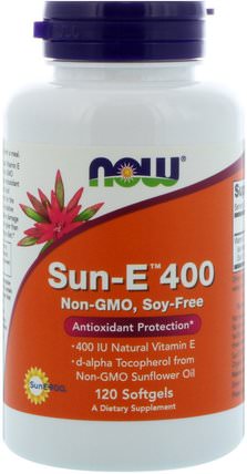 Sun-E 400, 120 Softgels by Now Foods, 維生素，維生素e HK 香港