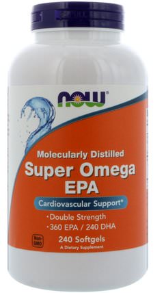 Super Omega EPA, Molecularly Distilled, 240 Softgels by Now Foods, 補充劑，efa omega 3 6 9（epa dha），魚油，魚油軟膠囊 HK 香港