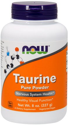 Taurine, Pure Powder, 8 oz (227 g) by Now Foods, 補充劑，氨基酸，牛磺酸 HK 香港