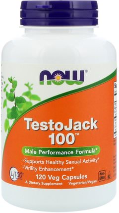 TestoJack 100, 120 Veg Capsules by Now Foods, 運動，zma，男士，長傑克（東革阿里馬來西亞人參） HK 香港