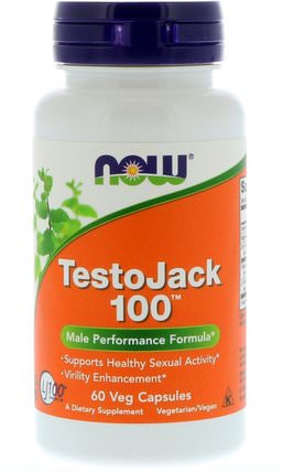 TestoJack 100, 60 Veg Capsules by Now Foods, 運動，zma，男士，長傑克（東革阿里馬來西亞人參） HK 香港