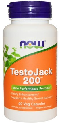 TestoJack 200, 60 Veg Capsules by Now Foods, 健康，男性，長傑克（東革阿里馬來西亞人參） HK 香港