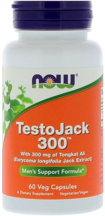 TestoJack 300, 300 mg, 60 Veg Capsules by Now Foods, 健康，男性，長傑克（東革阿里馬來西亞人參） HK 香港