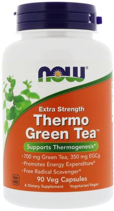 Thermo Green Tea, Extra Strength, 90 Veg Capsules by Now Foods, 減肥，飲食，補品，綠茶 HK 香港