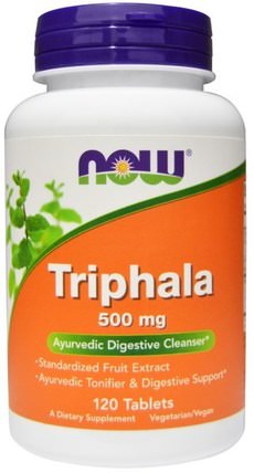 Triphala, 500 mg, 120 Tablets by Now Foods, 健康，排毒，triphala HK 香港