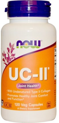 UC-II Joint Health, Undenatured Type II Collagen, 120 Veg Capsules by Now Foods, 健康，骨骼，骨質疏鬆症，關節健康，II型膠原蛋白 HK 香港