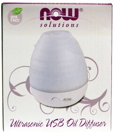 Solutions, Ultrasonic USB Oil Diffuser, 1 Diffuser by Now Foods, 沐浴，美容，禮品套裝，香薰精油，空氣擴散器 HK 香港