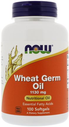Wheat Germ Oil, 1130 mg, 100 Softgels by Now Foods, 食品，小麥製品，小麥胚芽油 HK 香港