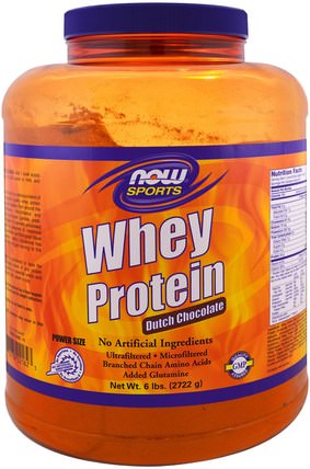 Whey Protein, Dutch Chocolate, 6 lbs (2722 g) by Now Foods, 運動，補品，乳清蛋白 HK 香港