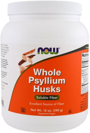 Whole Psyllium Husks, 12 oz (340 g) by Now Foods, 補品，洋車前子殼，車前子殼整個 HK 香港