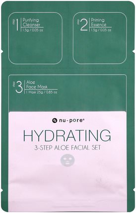 Hydrating 3-Step Aloe Facial Set, 1 Pack by Nu-Pore, 美容，面膜，面膜 HK 香港