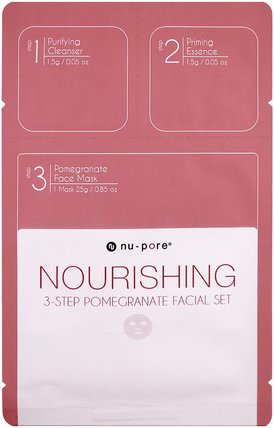 Nourishing 3-Step Pomegranate Facial Set, 1 Pack by Nu-Pore, 美容，面膜，面膜 HK 香港