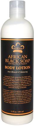 Body Lotion, African Black Soap, 13 fl oz (384 ml) by Nubian Heritage, 美容，水楊酸，潤膚露 HK 香港