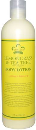Body Lotion, Lemongrass & Tea Tree, 13 fl oz (384 ml) by Nubian Heritage, 洗澡，美容，潤膚露 HK 香港