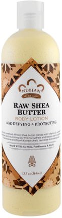 Body Lotion, Raw Shea Butter, 13 fl oz (384 ml) by Nubian Heritage, 洗澡，美容，潤膚露 HK 香港