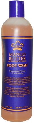 Body Wash, Mango Butter, 13 fl oz (384 ml) by Nubian Heritage, 洗澡，美容，乳木果油，沐浴露 HK 香港