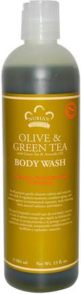 Body Wash, Olive & Green Tea, 13 fl oz (384 ml) by Nubian Heritage, 洗澡，美容，沐浴露 HK 香港