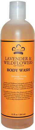 Body Wash, Lavender & Wildflowers, 13 fl oz (384 ml) by Nubian Heritage, 洗澡，美容，沐浴露 HK 香港