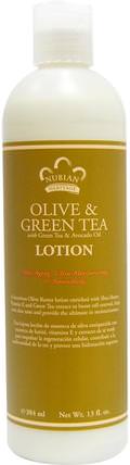 Lotion, Olive & Green Tea, 13 fl oz (384 ml) by Nubian Heritage, 洗澡，美容，潤膚露 HK 香港