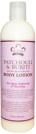 Body Lotion, Patchouli & Buriti, 13 fl oz (384 ml) by Nubian Heritage, 洗澡，美容，潤膚露 HK 香港