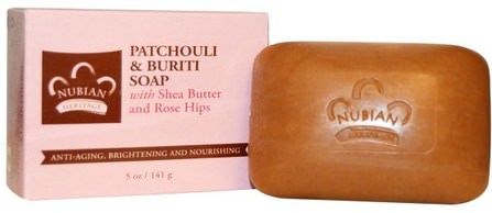 Patchouli & Buriti Soap, 5 oz (141 g) by Nubian Heritage, 洗澡，美容，肥皂 HK 香港