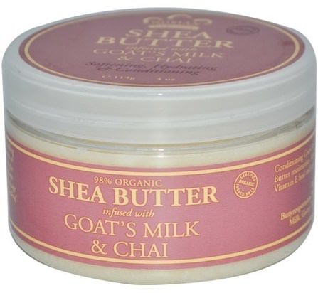 Shea Butter, Infused with Goats Milk & Chai, 4 oz (114 g) by Nubian Heritage, 洗澡，美容，乳木果油 HK 香港