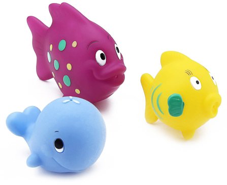 Fun Fish Squirters, 6+m, 3 Pack by Nuby, 兒童健康，兒童玩具，洗澡玩具 HK 香港