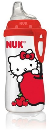 Hello Kitty Active Cup, 12 + Month, 1 Cup, 10 oz (300 ml) by NUK, 兒童健康，兒童食品，嬰兒餵養，嬰兒奶瓶 HK 香港