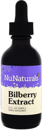 Bilberry Extract, 2 fl oz (59 ml) by NuNaturals, 健康，眼部護理，視力保健，越橘 HK 香港